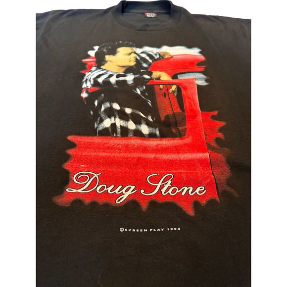 Vintage 1990s Doug Stone Stone Country Concert Tee T-Shirt Adult XL Black - Picture 6 of 9